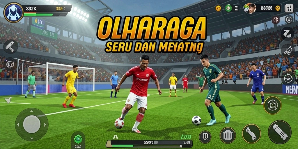 Tampilan layar permainan <strong>33ZK</strong> yang penuh aksi olahraga.