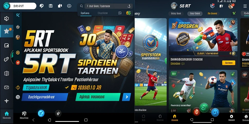 Tampilan menarik dari aplikasi 5RT saat melakukan taruhan olahraga.