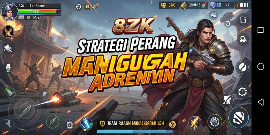 Menampilkan aksi peperangan dalam game SLG yang seru.