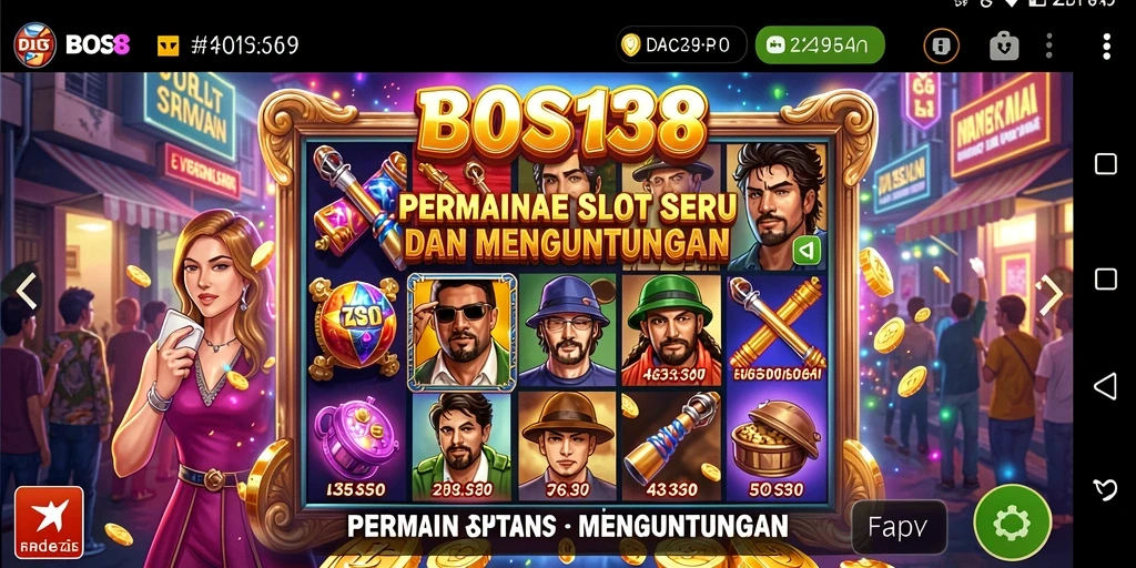 Tampilan gameplay seru di BOS138 dengan mesin Slot yang menarik.