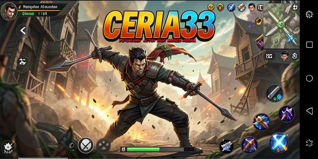 Tangkapan layar menunjukkan aksi mendebarkan dalam CERIA33.