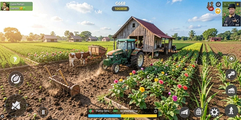 Tampilan gameplay G668 yang menarik dan penuh warna.