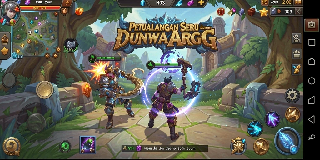 Tangkapan layar gameplay H03 dengan aksi pertarungan yang seru.