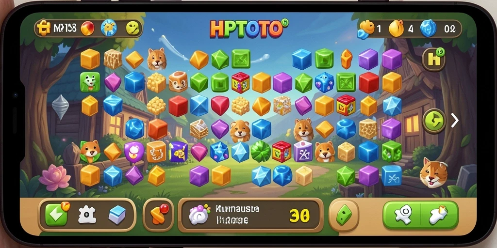 Screenshot HPTOTO menampilkan gameplay Puzzle yang seru dan menantang.