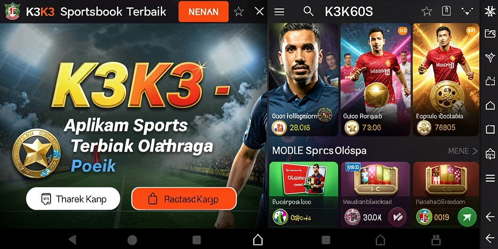 Tampilan gameplay K3K3 yang menarik saat memasang taruhan olahraga.