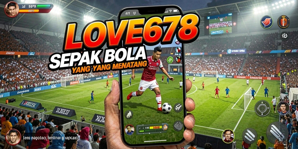Tampilan gameplay menarik dari LOVE678 yang menampilkan pertandingan sepak bola.