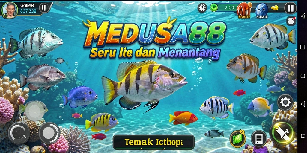 Gameplay seru MEDUSA88 dengan tembakan ikan yang menantang.