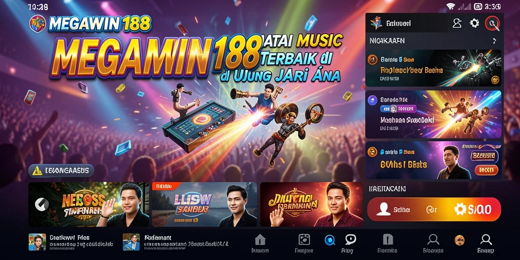 Tampilan screenshot MEGAWIN188 yang menampilkan pengalaman musik interaktif.
