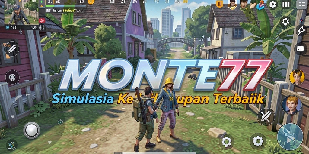 Tampilan gameplay <strong>MONTE77</strong> yang imersif dalam simulasi kehidupan.