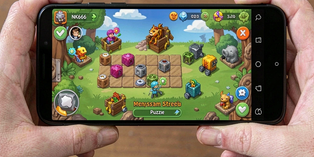 Tampilan mengasyikkan dari gameplay NK666 yang menantang.