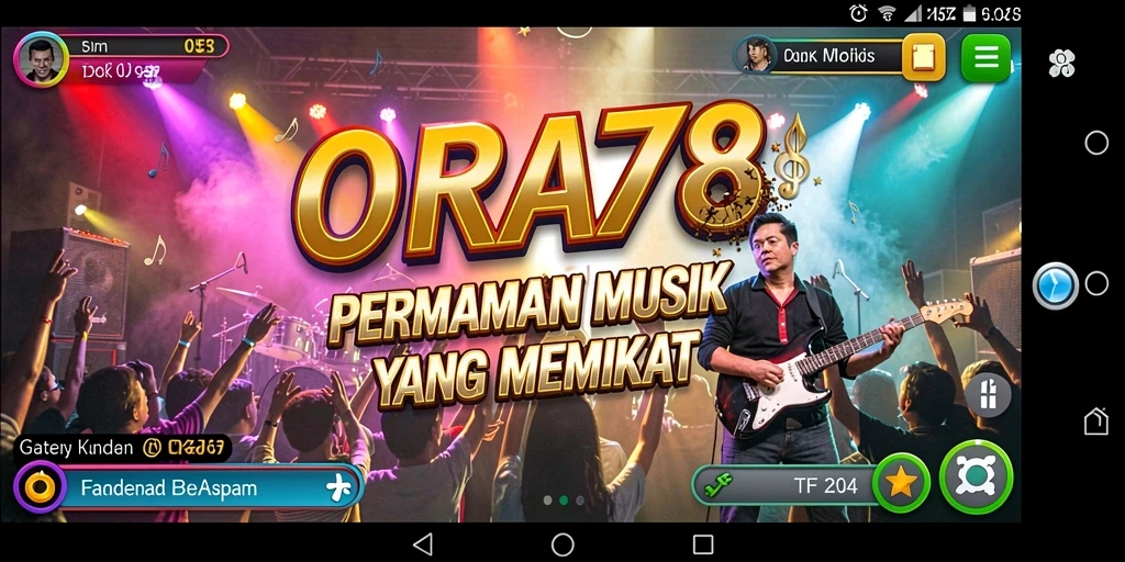 Tampilan gameplay ORA78 yang seru dan adiktif dengan musik yang bervariasi.
