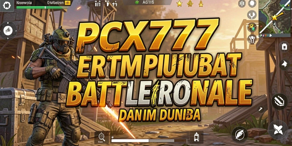 Tampilan gameplay Battle Royale yang mendebarkan di PCX777.
