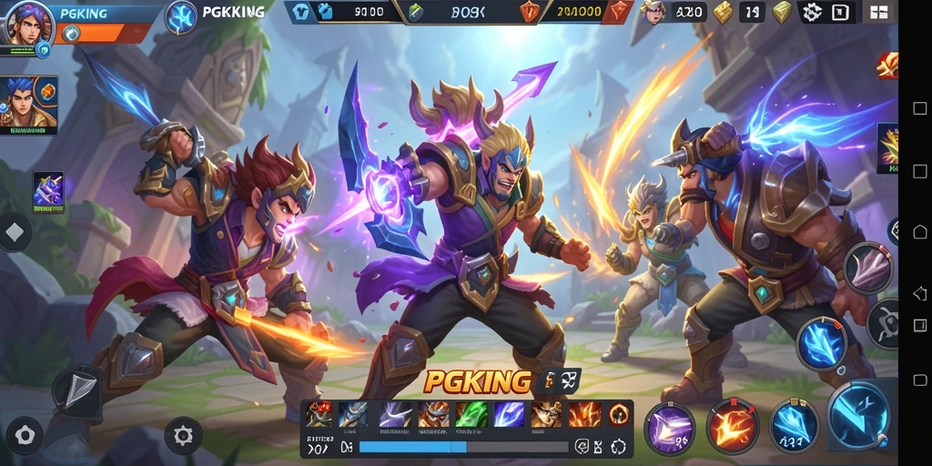Tangkapan layar gameplay ketika tim bersiap untuk menyerang.