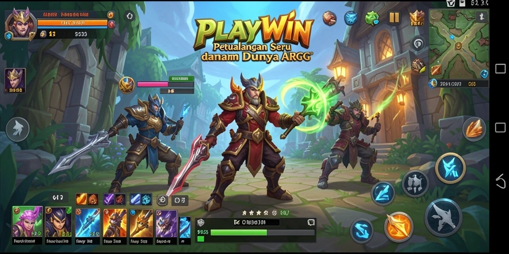 Tampilan gameplay PLAYWIN dengan grafis menawan dan aksi seru.