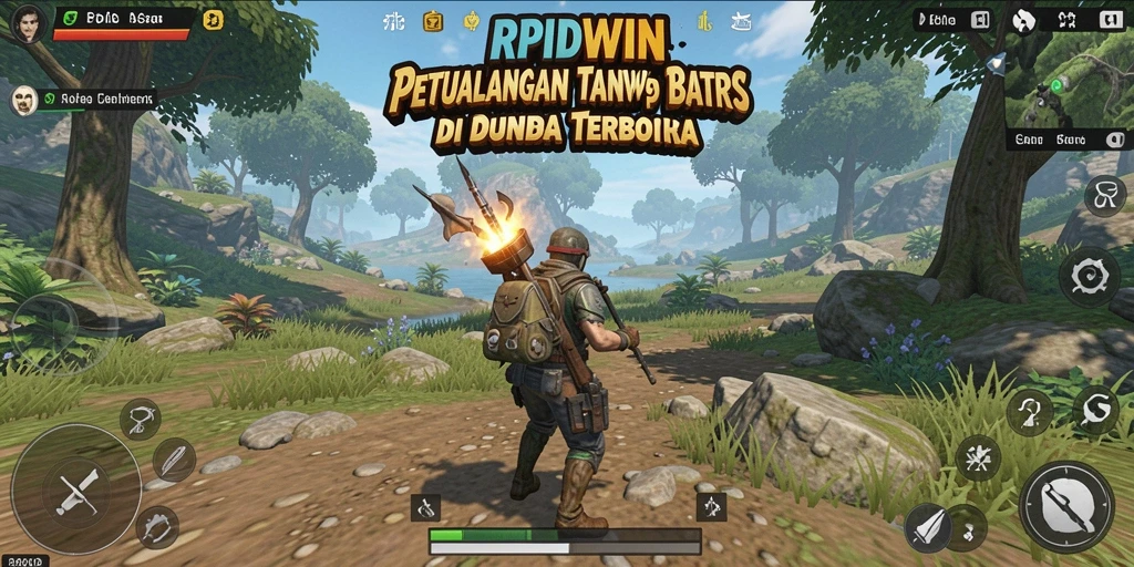Gameplay RPIDWIN yang menampilkan eksplorasi dunia terbuka yang kaya.