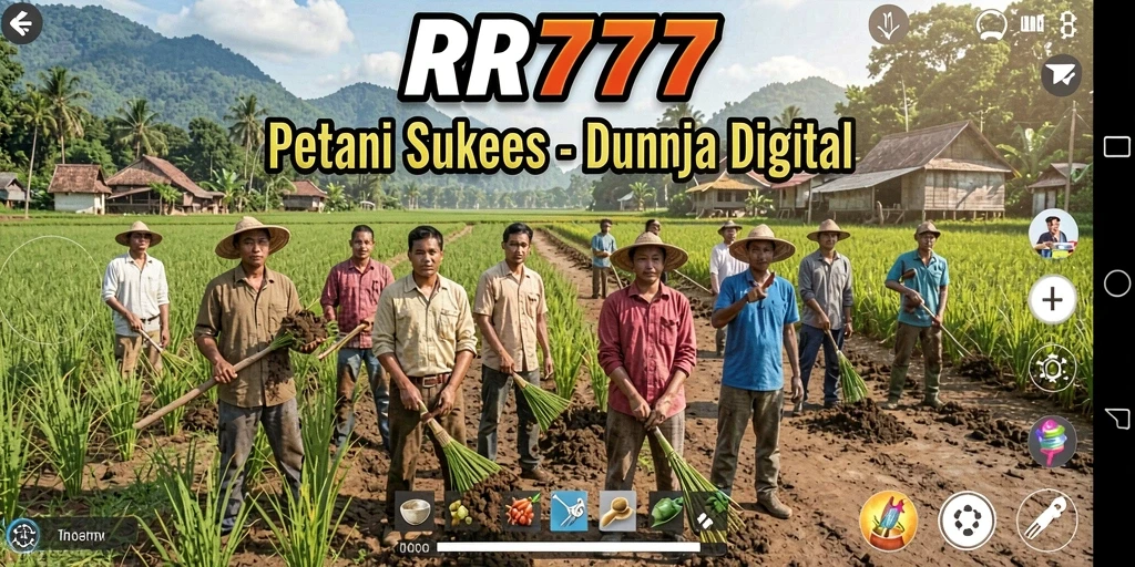 Screenshot RR777 menampilkan gameplay bertani yang seru dan interaktif.