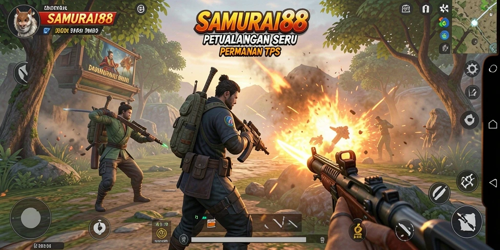 Tampilan gameplay yang mendebarkan dalam SAMURAI88 dengan aksi samurai yang seru.