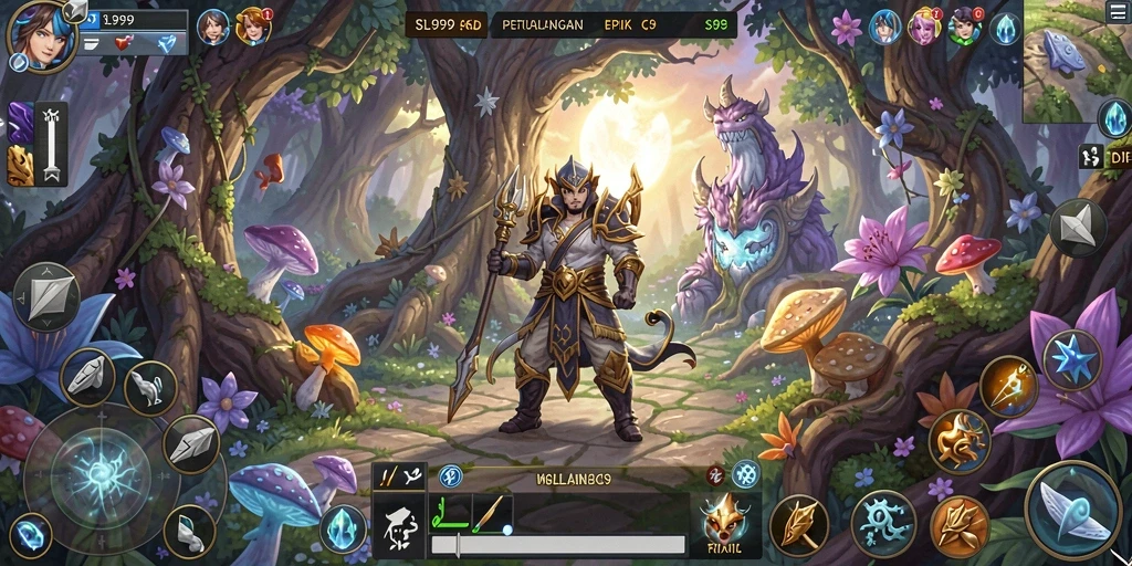 Tangkapan layar dari SL999 menampilkan aksi seru dalam dunia RPG.