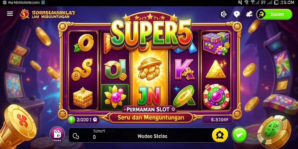 Tampilan gameplay SUPER5 yang seru dan menarik.