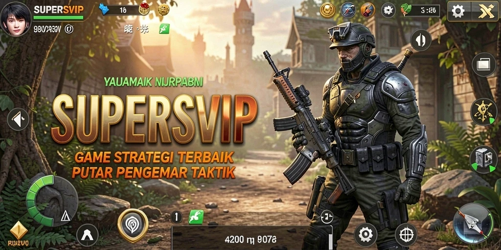 Skrinsut SUPERSVIP menampilkan aksi strategi yang menegangkan.