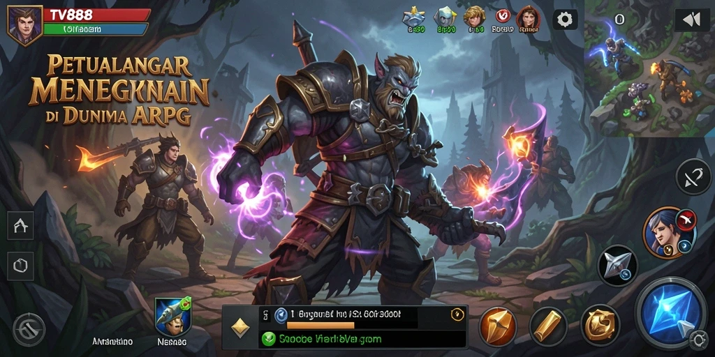 Tampilan seru dari gameplay ARPG TV888 yang mendebarkan.