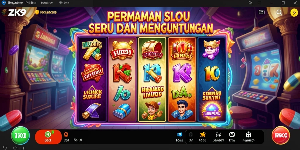 Tampilan gameplay seru ZK9 dengan simbol menggiurkan.